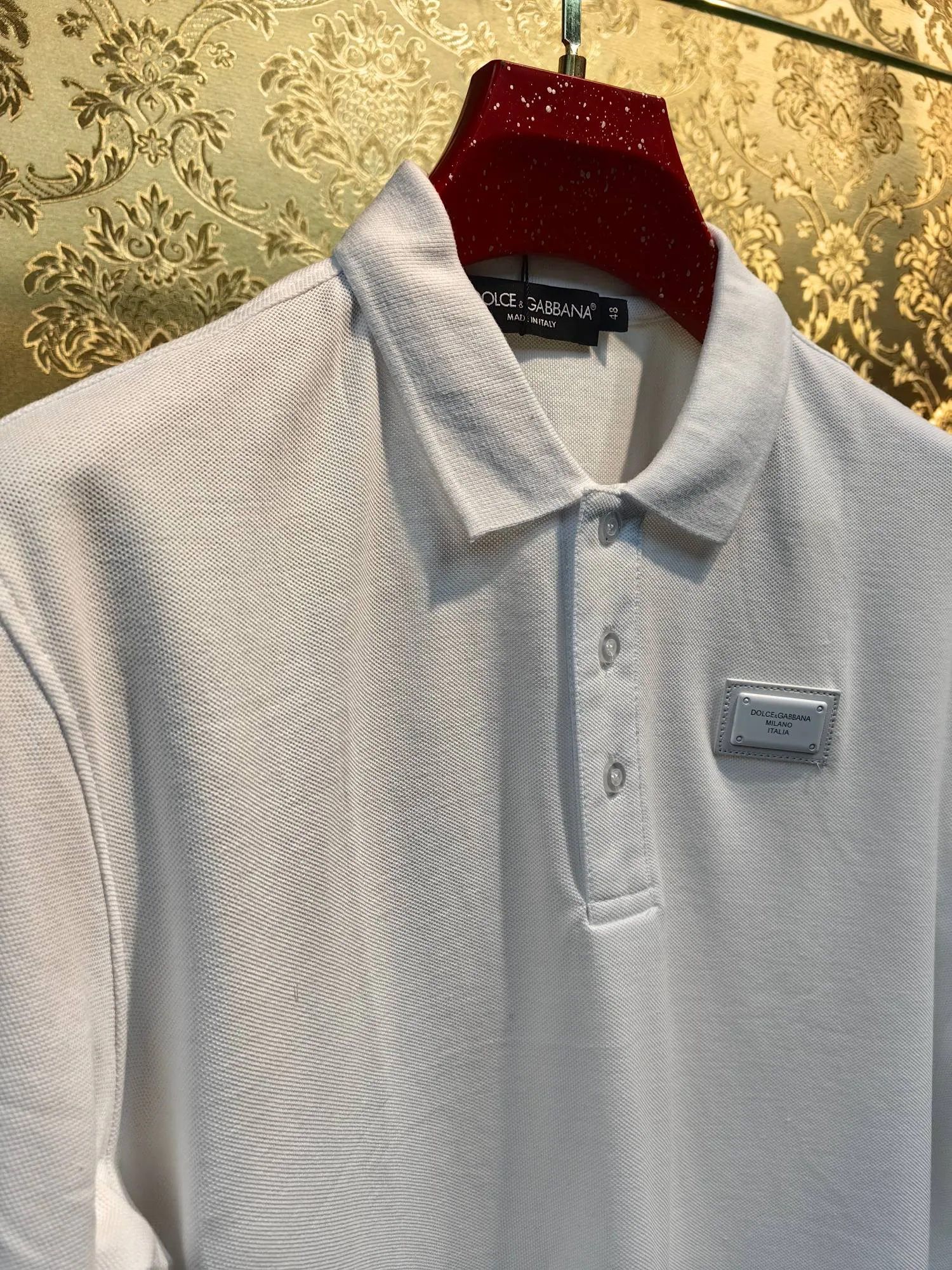 𝘿𝙊𝙇𝘾𝙀 & 𝙂𝘼𝘽𝘽𝘼𝙉𝘼 2024/ss New Arrivalpolo DG 100% Breathable Black White Sizes 46 48 50 52